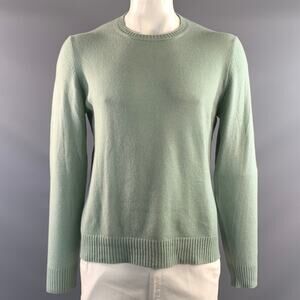 PRADA Size XL Green Mint Knitted Cashmere Crew Neck Pullover